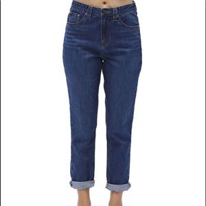 Dickies Mom Fit High Rise Roll Cuff Straight Jeans